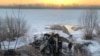 Equipment at the site of the pipeline damage in Biisk, Siberia, on January 26.