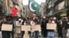 Shi'ite Muslims protest in Peshawar on March 6 after a suicide bomber killed 64 people at a mosque two days earlier. 