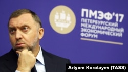 Russian billionaire Oleg Deripaska, who says he has given up his controlling stake in Rusal.