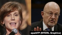 Former U.S. Deputy Attorney General Sally Yates (left) and James Clapper, the director of national intelligence for former U.S. President Barack Obama. (composite file photo) 