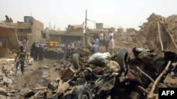 The aftermath of the blast in Kirkuk