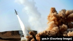 An Iranian Zelzal-3 ballistic missile test