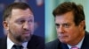 Oleg Deripaska (left) has denounced an AP report about his work with Paul Manafort, who resigned as Trump's campaign chairman in August 2016.