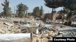 A Gonabadi dervish house of worship in Isfahan, which was destroyed by the Iranian authorities last February. 