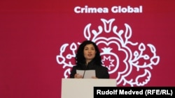 Таміла Ташева на Міжнародній конференції «Crimea Global» у Києві, 21 жовтня 2024 року. Ілюстративне фото