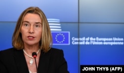 EU foreign policy chief Federica Mogherini has come in for criticism in the European Values statement. (file photo)