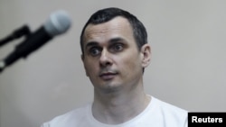 Jailed Ukrainian film director Oleh Sentsov (file photo)