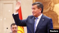 Sooronbai Jeenbekov served as president from 2017 until his resignation last year, following street protests triggered by disputed parliamentary elections. (file photo)