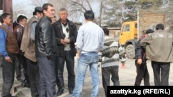 NATO supply drivers voiced their displeasure at a loss of work in the Kyrgyz capital, Bishkek.