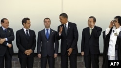 G8 leaders at a summit in July 2009