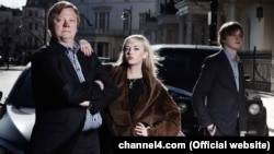 Russian anticorruption campaigner Roman Borisovich (left) and journalist Natalie Sedletska (center) exposed the grim underbelly of some London property dealings in the documentary From Russia With Cash. 