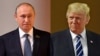 On the eve of the meeting, during a visit to Poland, U.S. President Donald Trump (right) made several moves that were likely to annoy Russian President Vladimir Putin. (combo photo)