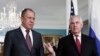 Russian Foreign Minister Sergei Lavrov (left) and U.S. Secretary of State Rex Tillerson at the State Department in Washington on May 10