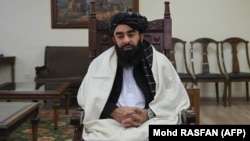 Taliban spokesman Zabihullah Mujahid.