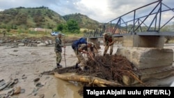 Two more local residents are still missing in the Kyrgyz mudslides, police said.