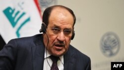 Iraqi Prime Minister Nuri al-Maliki speaking in Washington D.C. on October 31.