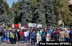 Билік өткізуге келісім берген митинг. Алматы, 13 қыркүйек 2020 жыл.