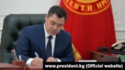 Kyrgyz President Sadyr Japarov (file photo)